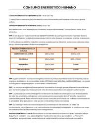 CONSUMO ENERGETICO HUMANO