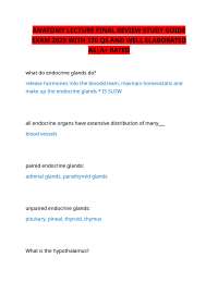 ANATOMY LECTURE FINAL REVIEW STUDY GUIDE EXAM 2025 WITH 170 QS AND  ELABORATED AS|A+ RATED