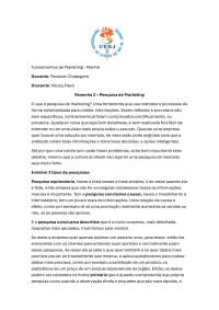 Resenhas de fundamentos de marketing
