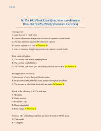 Scribe 101 Final EXAM QUESTIONS AND ANSWERS UPDATED (2025/2026) (VERIFIED ANSWERS)