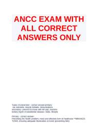 ANCC EXAM WITH ALL CORRECT ANSWERS ONLY.