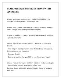 MAR 3023 Exam 3 ucf QUESTIONS WITH ANSWERS