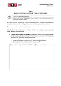 INVESTIGACION SOBRE UNA PROBLEMATICA