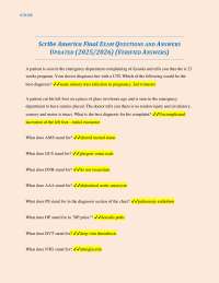 Scribe America Final EXAM QUESTIONS AND ANSWERS UPDATED (2025/2026) (VERIFIED ANSWERS)