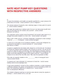 NATE HEAT PUMP KEY QUESTIONS WITH RESPECTIVE ANSWERS.