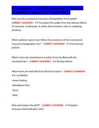NJ Property/ Casualty Insurance Exam Set Question & Answers ( Latest 2025 )