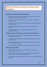 NR 667 Practice Capstone Exam with Answers.