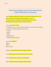 SCRIBE FINAL EXAM QUESTIONS AND ANSWERS UPDATED (2025/2026) (VERIFIED ANSWERS)