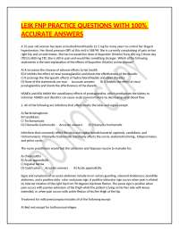 LEIK FNP PRACTICE QUESTIONS WITH 100% ACCURATE ANSWERS