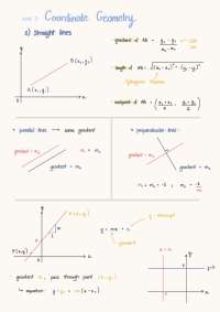 Coordinate geometry Summary