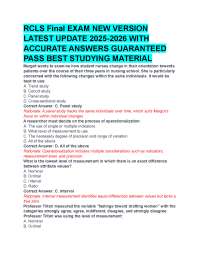 RCLS Final EXAM NEW VERSION  LATEST UPDATE 2025-2026 WITH  ACCURATE ANSWERS GUARANTEED