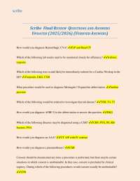 Scribe Final REVIEW QUESTIONS AND ANSWERS UPDATED (2025/2026) (VERIFIED ANSWERS)