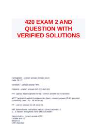 420 EXAM 2 AND QUESTION WITH VERIFIED SOLUTIONS.