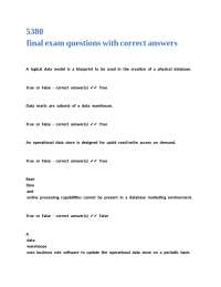 Data Warehousing and Mining: Exam Questions and Answers