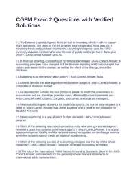 CGFM Exam 2 Questions with Verified Solutions