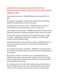 QMA IVYTECH COMMUNITY COLLEGE PRACTICE TEST QUESTIONS WITH COMPLETE SOLUTIONS 2025 LATEST