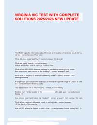 VIRGINIA HIGH SCHOOL TEST WITH COMPLETE SOLUTIONS 2025-2026 NEW UPDATE