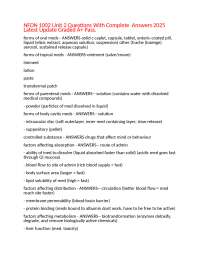 NFDN 1002 Unit 2 Questions With Complete  Answers 2025 Latest Update Graded A+ Pass.