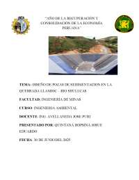 Pozas de sedimetacion