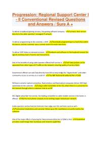 Progression: Regional Support Center I - II Conventional Revised Questions and Answers / S
