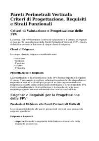 Riassunto, Pareti Perimetrali Verticali: Progettazione, Requisiti e Strati Funzionali