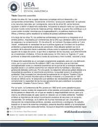 DESARROLLO SOSTENIBLE