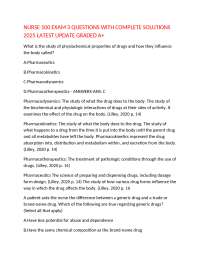 NURSE 100 EXAM 3 QUESTIONS WITH COMPLETE SOLUTIONS 2025 LATEST UPDATE GRADED A+