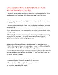 UWorld NCLEX-RN TEST 2 QUESTIONS WITH COMPLETE SOLUTIONS 2025 GRADED A+ PASS