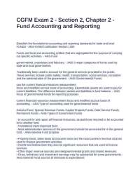 CGFM Exam 2 - Section 2, Chapter 2 - Fund Accounting and Reporting
