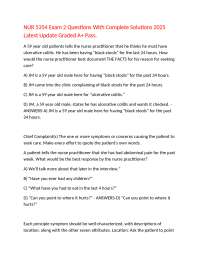 NUR 5354 Exam 2 Questions With Complete Solutions 2025 Latest Update Graded A+ Pass.
