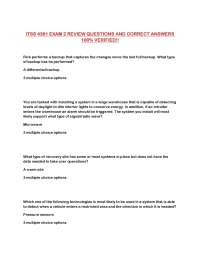 ITSS 4361 EXAM 2 REVIEW QUESTIONS AND CORRECT ANSWERS 100% VERIFIED!!