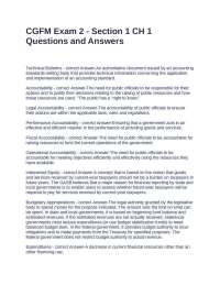 CGFM Exam 2 - Section 1 CH 1 Questions and Answers