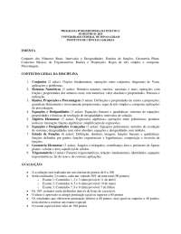 Programa do curso Fundamentos da Matemática