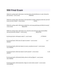550 Final Exam Questions With Correct Verified Answers.