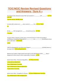 TCIC/NCIC Review Revised Questions and Answers / Sure A +
