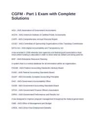 CGFM - Part 1 Exam with Complete Solutions