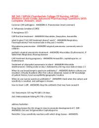 NR 566 / NR566 Chamberlain College Of Nursing -NR566 Midterm Study Guide: Advanced Pharmac