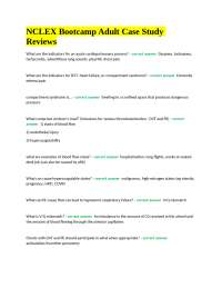 NCLEX Bootcamp Adult Case Study Reviews