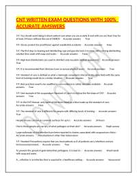 CNT WRITTEN EXAM QUESTIONS WITH 100%  ACCURATE AMSWERS