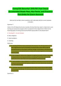 CompTIA Security+ SY0-701 Fast Track:  Accelerated Study Plan, Key Facts