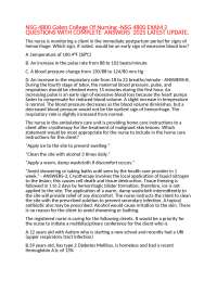 NSG 4800 Galen College Of Nursing -NSG 4800 EXAM 2 QUESTIONS WITH COMPLETE  ANSWERS  2025