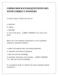 Health Information Management Mock Exam 2025: Questions and Answers