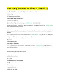 case study tutorials on clinical chemistry