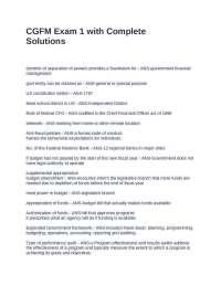 CGFM Exam 1 with Complete Solutions
