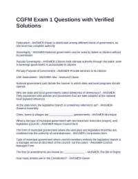 CGFM Exam 1 Questions with Verified Solutions