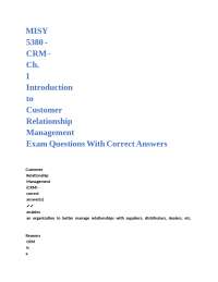 CRM Exam Questions and Answers: Mastering Customer Relationship Management