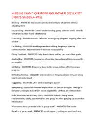 NURS 661  EXAM 2 QUESTIONS AND ANSWERS 2025 LATEST UPDATE GRADED A+ PASS.