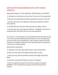 SAEM QUESTIONS AND ANSWERS 2025 LATEST UPDATE GRADED A+