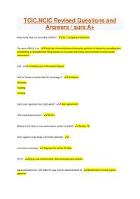 TCIC.NCIC Revised Questions and Answers / sure A+