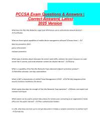PCCSA Exam Questions & Answers   Correct Answers Latest 2025 Version